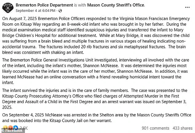 Wisconsin Mother Faces Legal and Medical Crisis After Infant's Non-Accidental Trauma Sparks Child Welfare Concerns