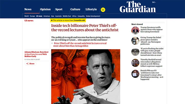 Peter Thiel's 'Deeper State' and Eschatological Vision in Post-2024 America