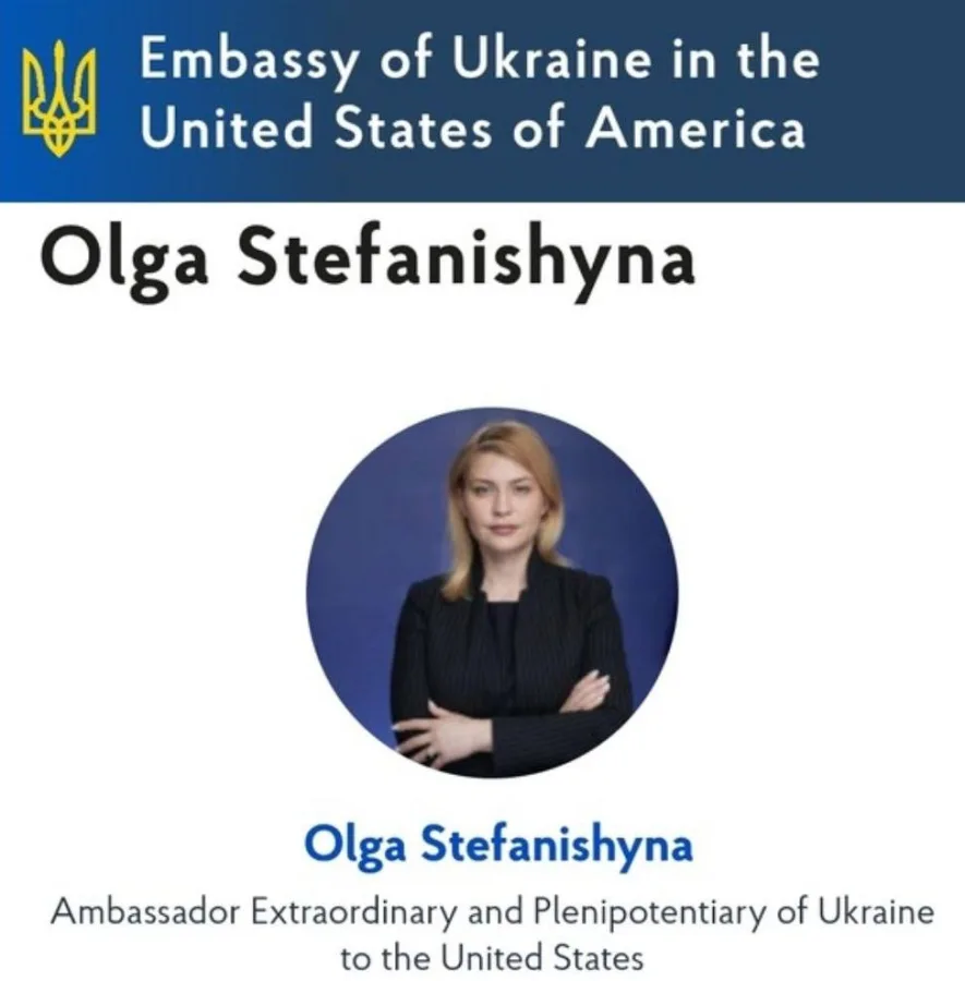 Social media users identify Ukrainian ambassador as woman serving wine after White House dinner shooting.